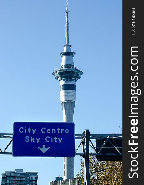 AUCKLAND, NZ - MAY 29:Auckland Sky Tower on May 29 2013.The tower attracts an average of 1,450 visitors per day (over 500,000 per year