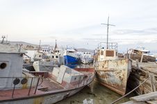 The Former Dock Of Fish Plant In The Village Of Khuzhir Stock Photography The Former Dock Of Fish Plant In The Village Of Khuzhir Stock Photography