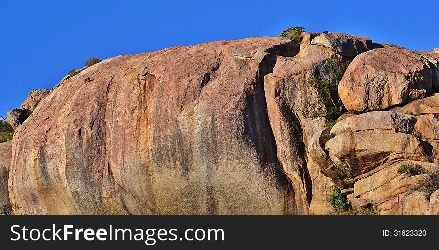 Landscape with granite boulders at St Helena Bay South Africa