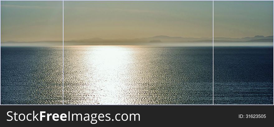 Landscape with sunrise over atlantic ocean. Landscape with sunrise over atlantic ocean