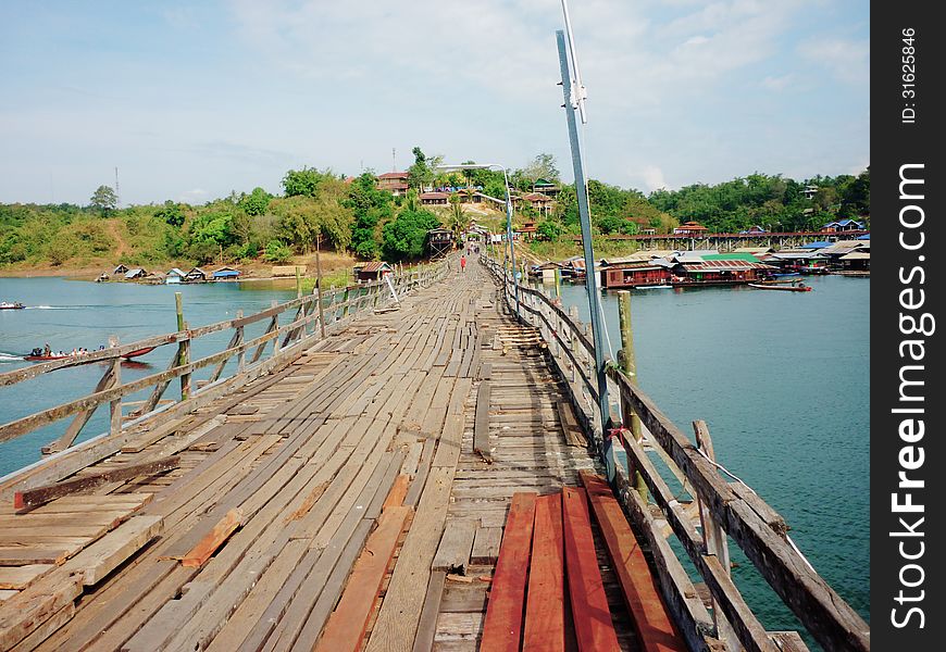 It is the longest wooden bridge in Thailand and it was built for comfortable transportation of people living in Sangkhlaburi and Mon Villagers. Nowadays the bridge is closed for vehicles but you can still walk over the wooden bridge. It is the longest wooden bridge in Thailand and it was built for comfortable transportation of people living in Sangkhlaburi and Mon Villagers. Nowadays the bridge is closed for vehicles but you can still walk over the wooden bridge