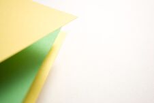 Green, Yellow And White 3d Geometric Background, Copy Space, Close Up Stock Image