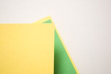 Green, Yellow And White 3d Geometric Background, Copy Space Stock Photography
