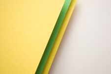 Green, Yellow And White Diagonally Divided 3d Geometric Background Stock Photos