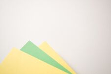 Green, Yellow And White Geometric Abstract Background With Copy Empty Space Royalty Free Stock Photos