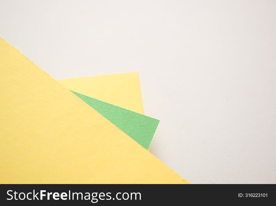 Green, yellow and white 3d abstract geometric background