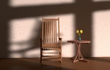 Light And Shadow Chair Royalty Free Stock Photography Light And Shadow Chair Royalty Free Stock Photography