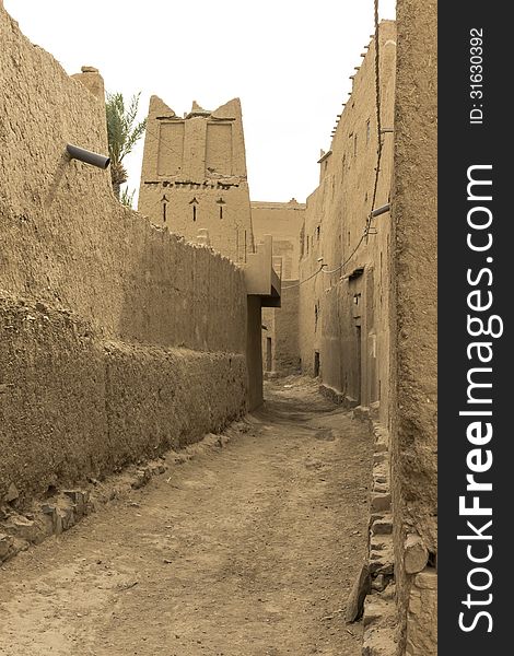 Inside Moroccan village and Kasbah. Inside Moroccan village and Kasbah