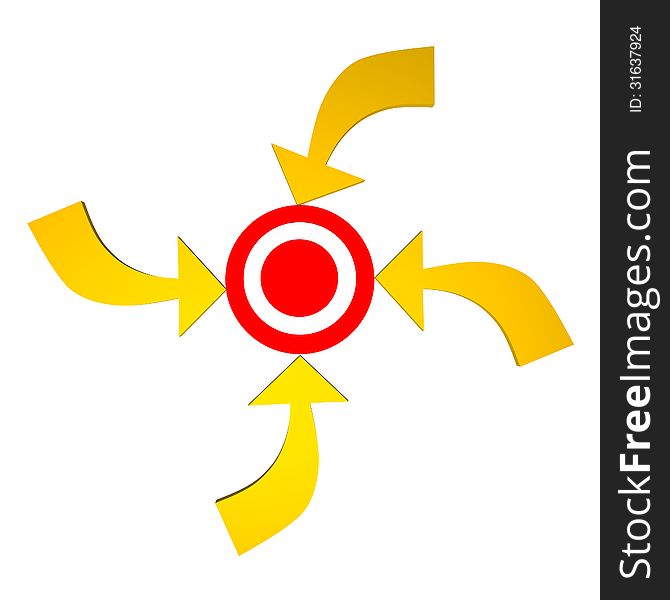 Four arrow to the target, business plan concept to success