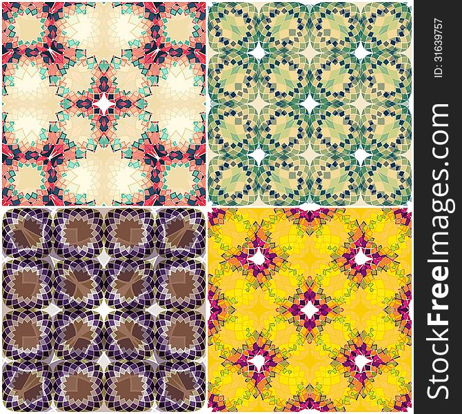 New set of vintage style patterns can use like floral backgrounds. New set of vintage style patterns can use like floral backgrounds