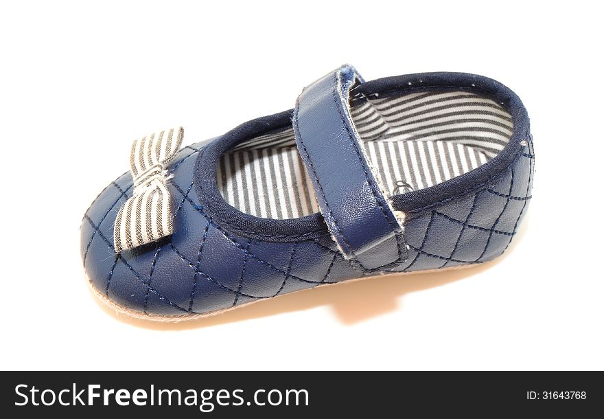 Blue shoe for babies children. Blue shoe for babies children