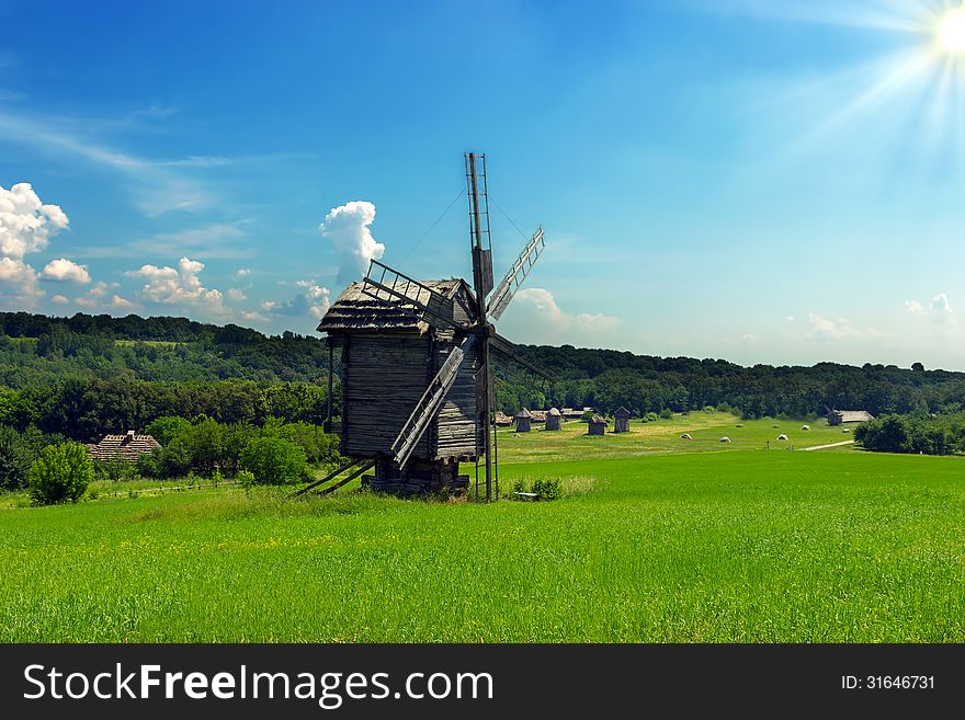Windmills old landscape
