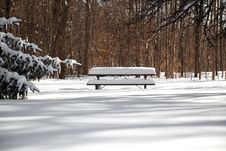 The Picnictable Under Deep Layer Of Snow In The Park Stock Image The Picnictable Under Deep Layer Of Snow In The Park Stock Image