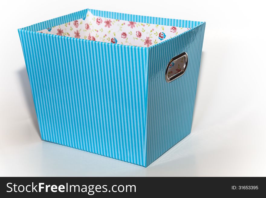 Isolated Light Blue Box