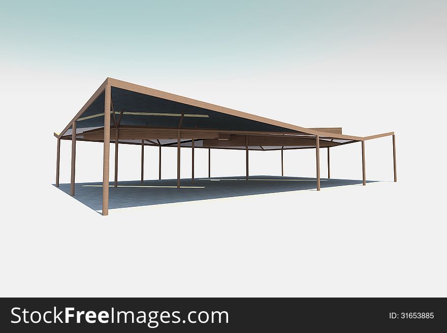 3D Rendered of Organic Architecture. 3D Rendered of Organic Architecture