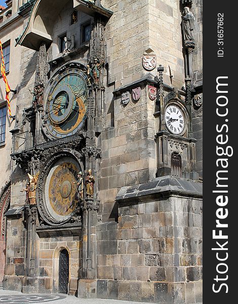Medieval Astronomical Clock - Prague Orloj. Prague, Czech Republic.