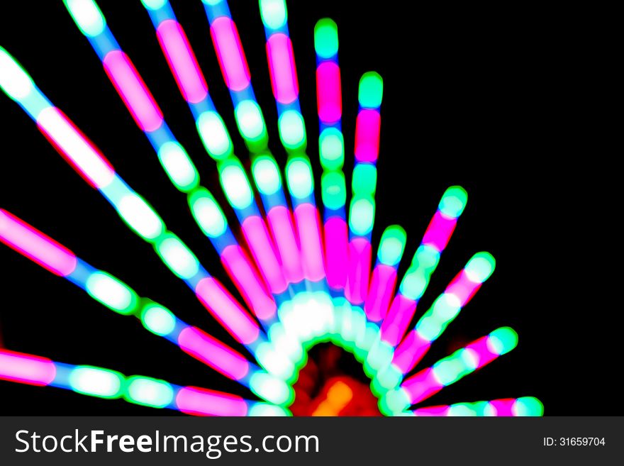Colorful lighting circle abstract background