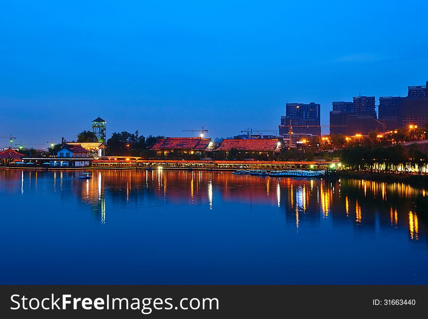 The Qujiang Pool_night_landscape_xian