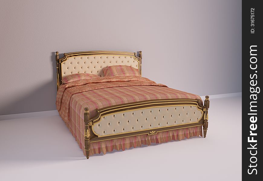 3d rendering illustration from chair and Bed