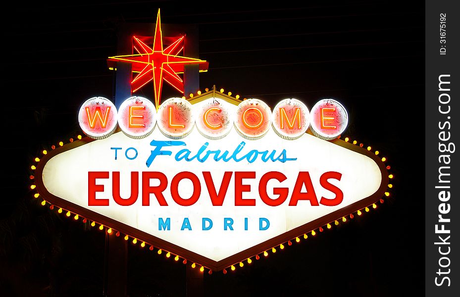 Eurovegas project in madrid (Spain), at night