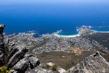 Camps Bay And Clifton Panoramic View From Table Mountain Stock Images Camps Bay And Clifton Panoramic View From Table Mountain Stock Images