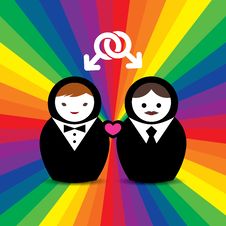 Gay Couple Married Doll Stock Photography Gay Couple Married Doll Stock Photography