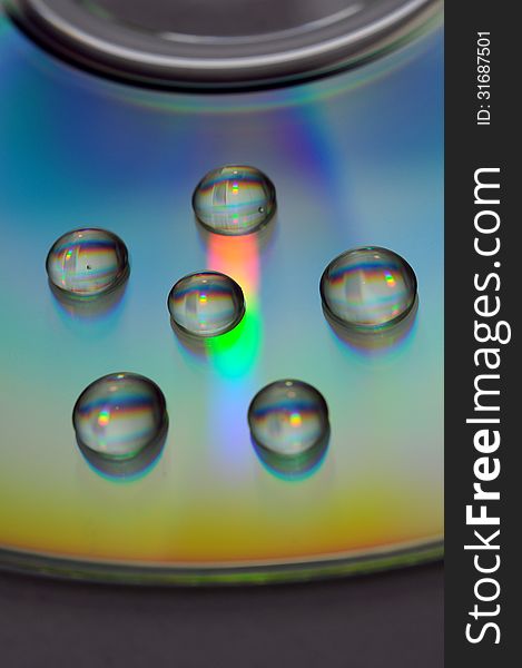 Water Drops On Cd