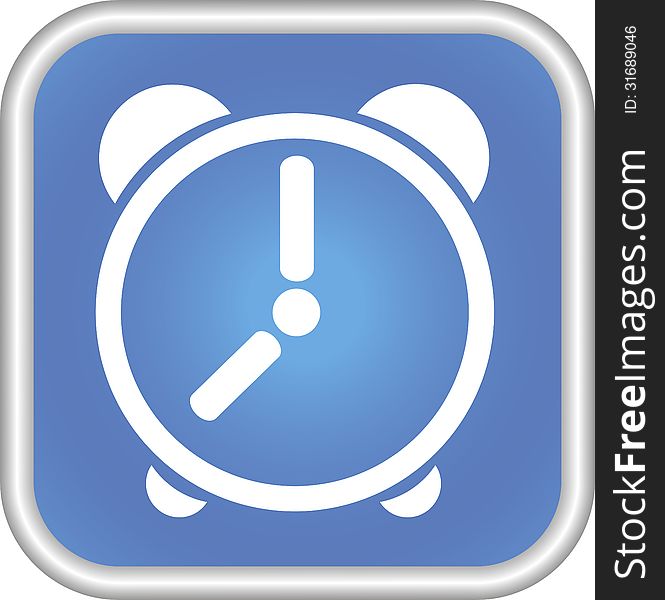 Stock Image - blue icon hours. Stock Image - blue icon hours.