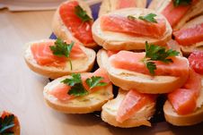 Sandwiches With Smoked Salmon Stock Photo Sandwiches With Smoked Salmon Stock Photo