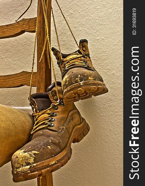 Taken at home these are my old work boots