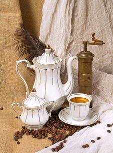 Coffee Cup And Coffee Beans Royalty Free Stock Image Coffee Cup And Coffee Beans Royalty Free Stock Image