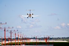 Jet Landing Stock Photography