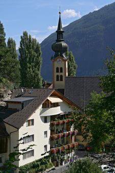 Church In Mountains Stock Photography