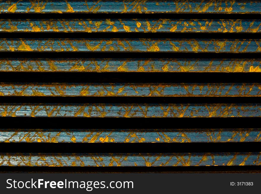A stock pile of roadside barriers in. A stock pile of roadside barriers in