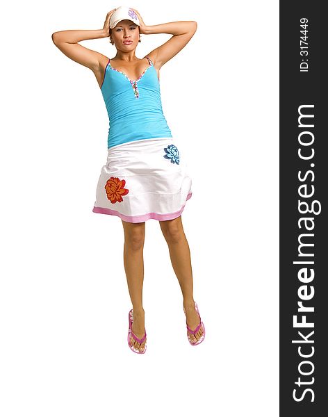 Nice caucasian female clipping path included. Nice caucasian female clipping path included