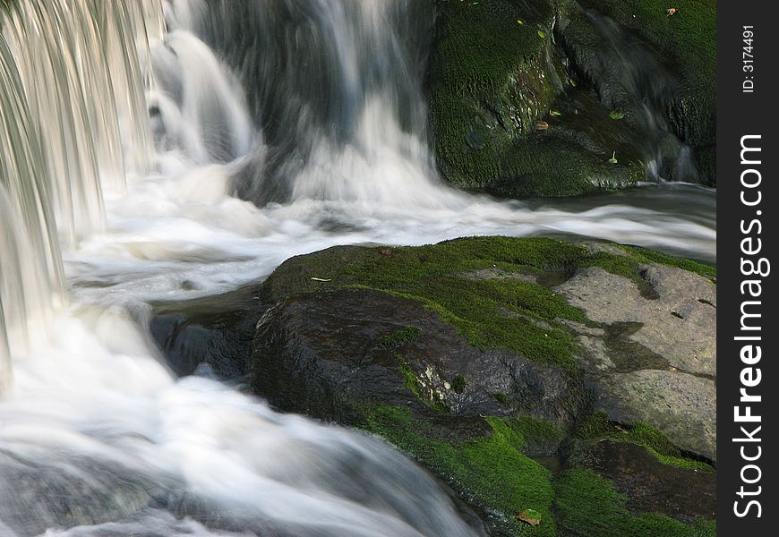 Waterfall with water from several directions, gets a nice effect.