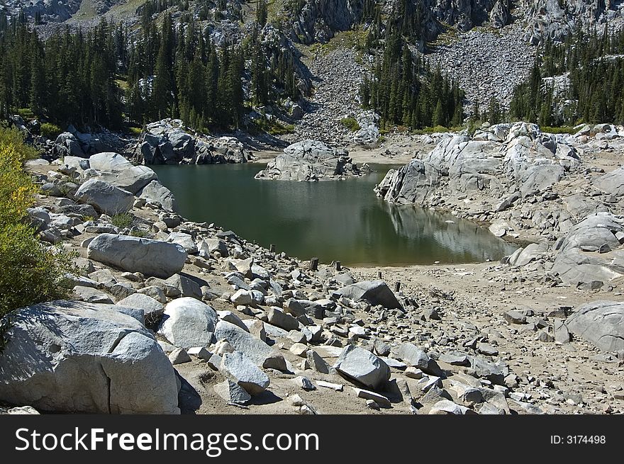 Hidden Lake in the Wasatch Mountains, Utah. Hidden Lake in the Wasatch Mountains, Utah