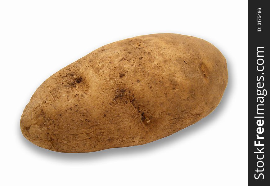 Isolated Potato on white background