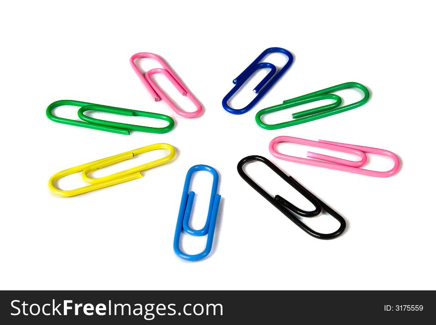 The union of multicolor paperclips. The union of multicolor paperclips