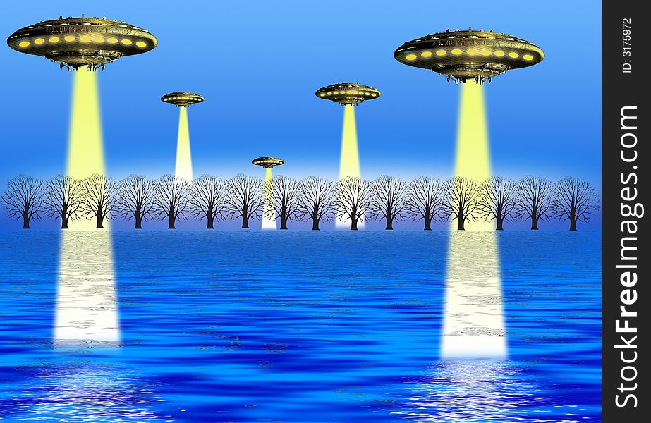 Ufo And Forest