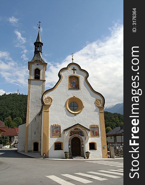Beautiful church in Austrian Alps. Beautiful church in Austrian Alps