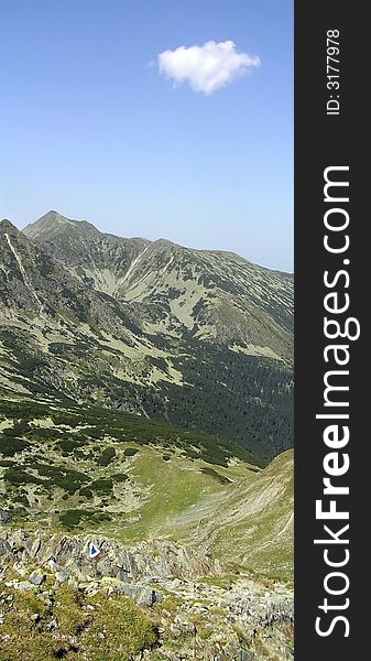 Landscape of Retezat mountains in Romania