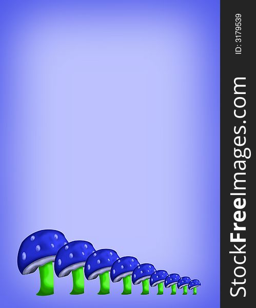 Blue Mushroom Background