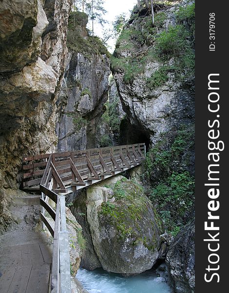 Mountain ravine in Austrian Alps