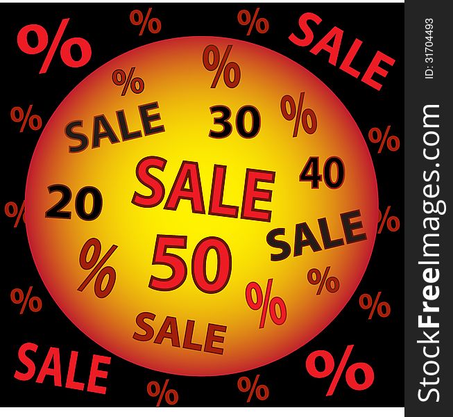 Stock image - sale of 20 to 50 percent. Stock image - sale of 20 to 50 percent.