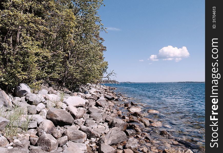 Sweden coast in a sunny day. Sweden coast in a sunny day