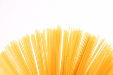 Fantail Of Spaghetti  Isolated On White Background Stock Photos
