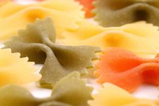 Farfalle Pasta Three Colors Close-up. Royalty Free Stock Image Farfalle Pasta Three Colors Close-up. Royalty Free Stock Image