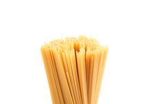 Bunch Of Spaghetti  Isolated On White Background Stock Photo