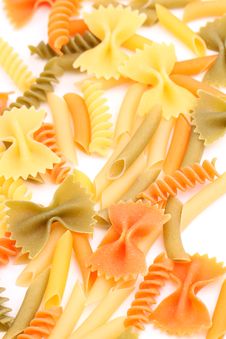 A Different Pasta In Three Colors Close-up. Stock Photos A Different Pasta In Three Colors Close-up. Stock Photos